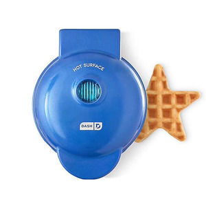 Dash Star Mini Waffle Maker 4' Waffles Easy to Clean Non-Stick Surfaces